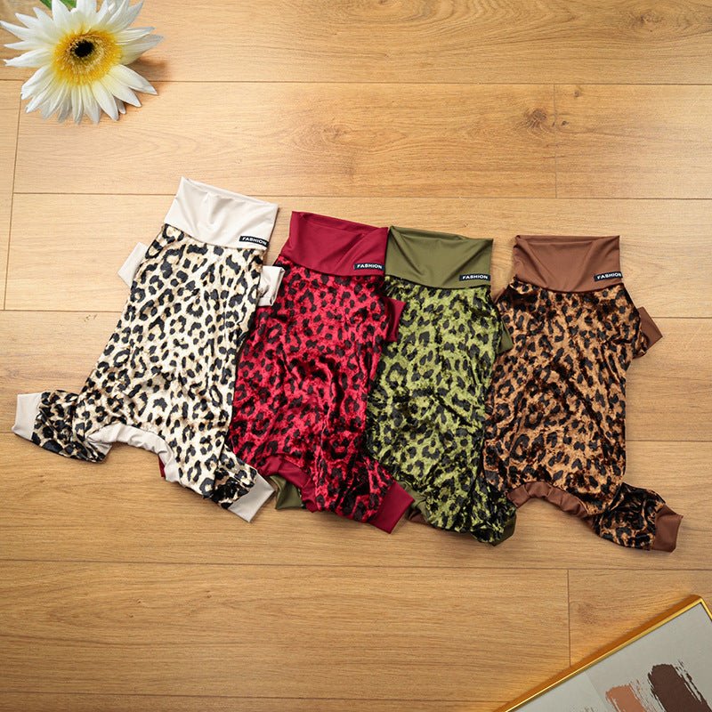 Leopard Print Dog Pajamas | Soft & Stretchy Sleepwear | Stella & Bone - Stella & Bone