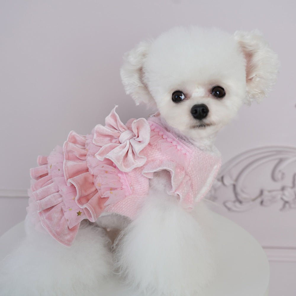 Velvet Tulle Bow Dress | Luxury Pet Dress | Stella & Bone - Stella & Bone