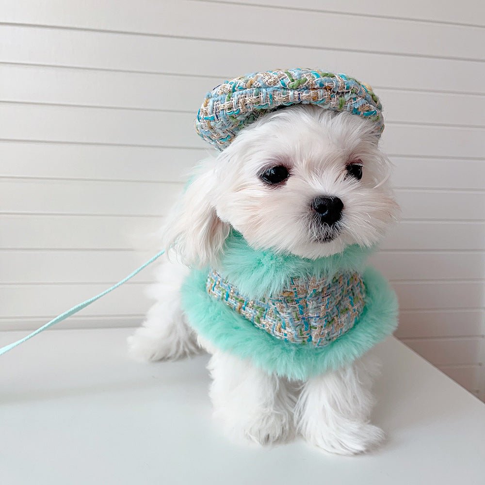 Dog Green Tweed Cape, Hat & Leash Set | Classic Style | XS–XL | Stella & Bone - Stella & Bone