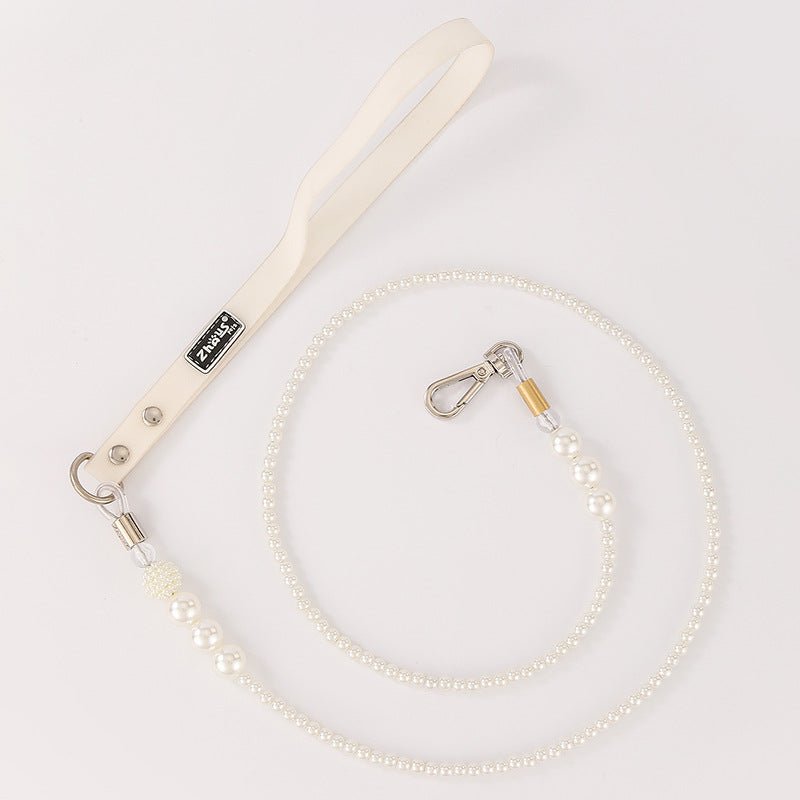 Luxury Pearl Pet Collar Leash Set | Elegant & Lightweight | Dogs & Cats | Stella & Bone - Stella & Bone