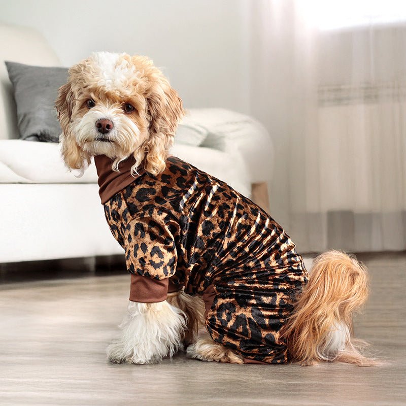 Leopard Print Dog Pajamas | Soft & Stretchy Sleepwear | Stella & Bone - Stella & Bone