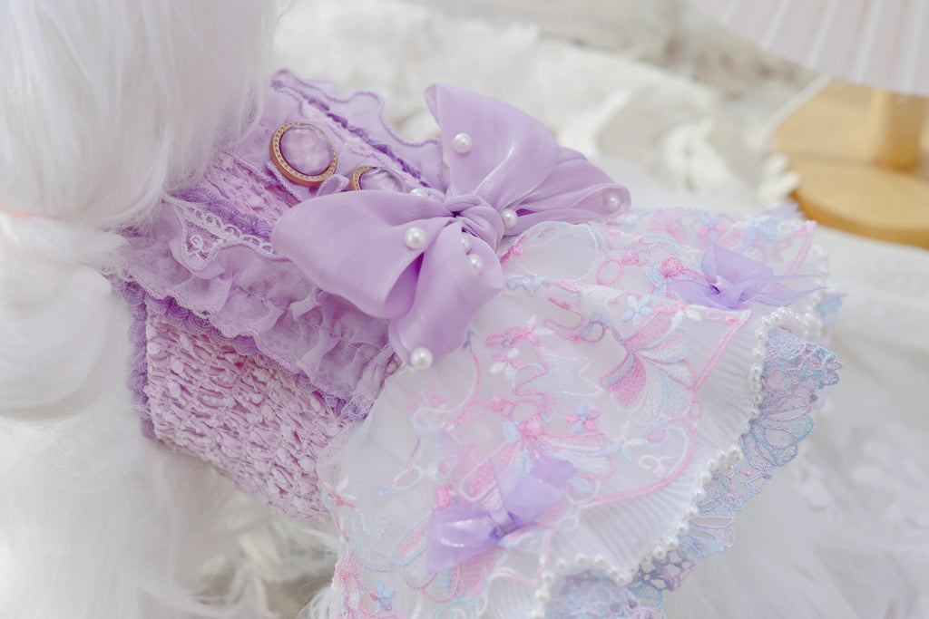 La Pourpre | Purple Ruffle Dog Gown | Stella & Bone