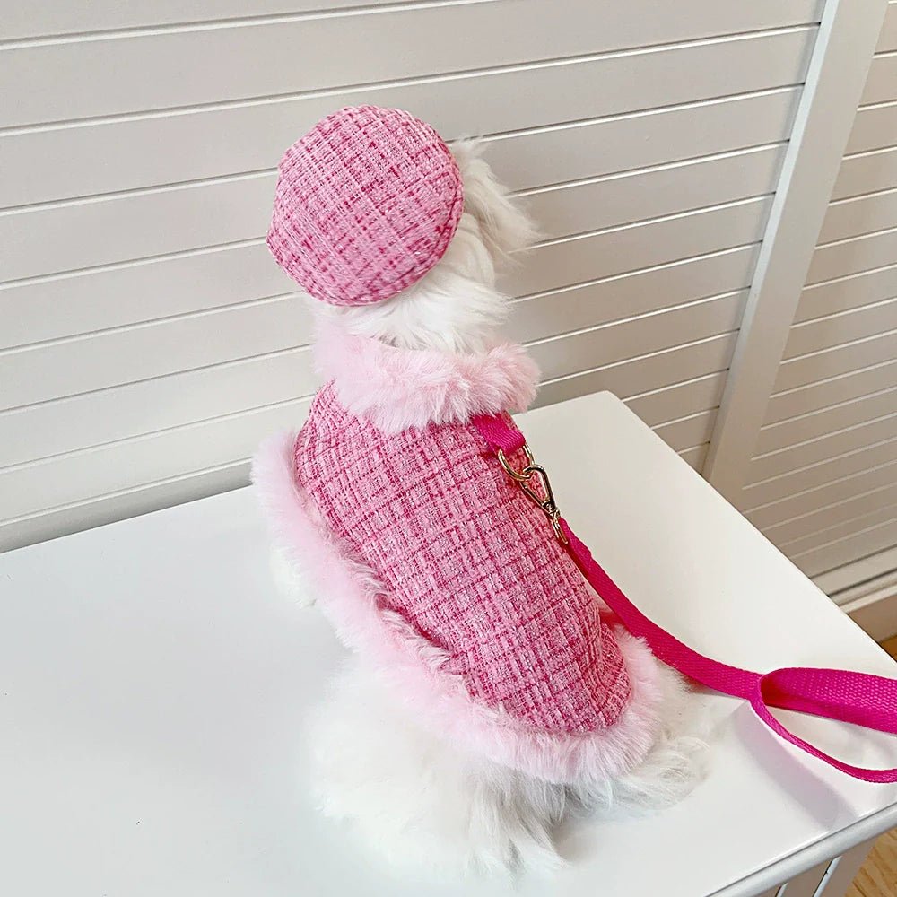 Chanel-Inspired Tweed Dog Cape Set | Luxury Dog Set | Stella & Bone - Stella & Bone