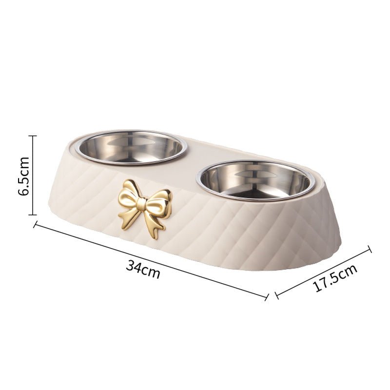 Stainless Steel Double Pet Bowl | 3 Color Options | Stella & Bone - Stella & Bone