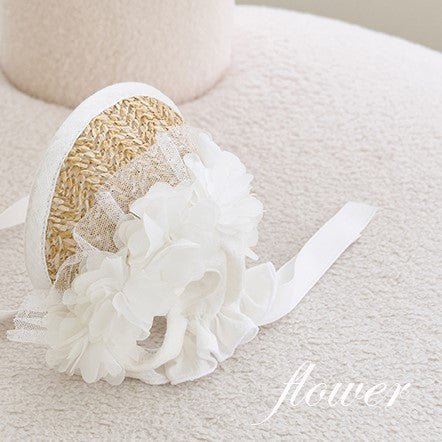 Lace Floral Straw Hat | Dog & Cat Accessory | Stella & Bone - Stella & Bone