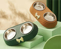 Stainless Steel Double Pet Bowl | 3 Color Options | Stella & Bone - Stella & Bone