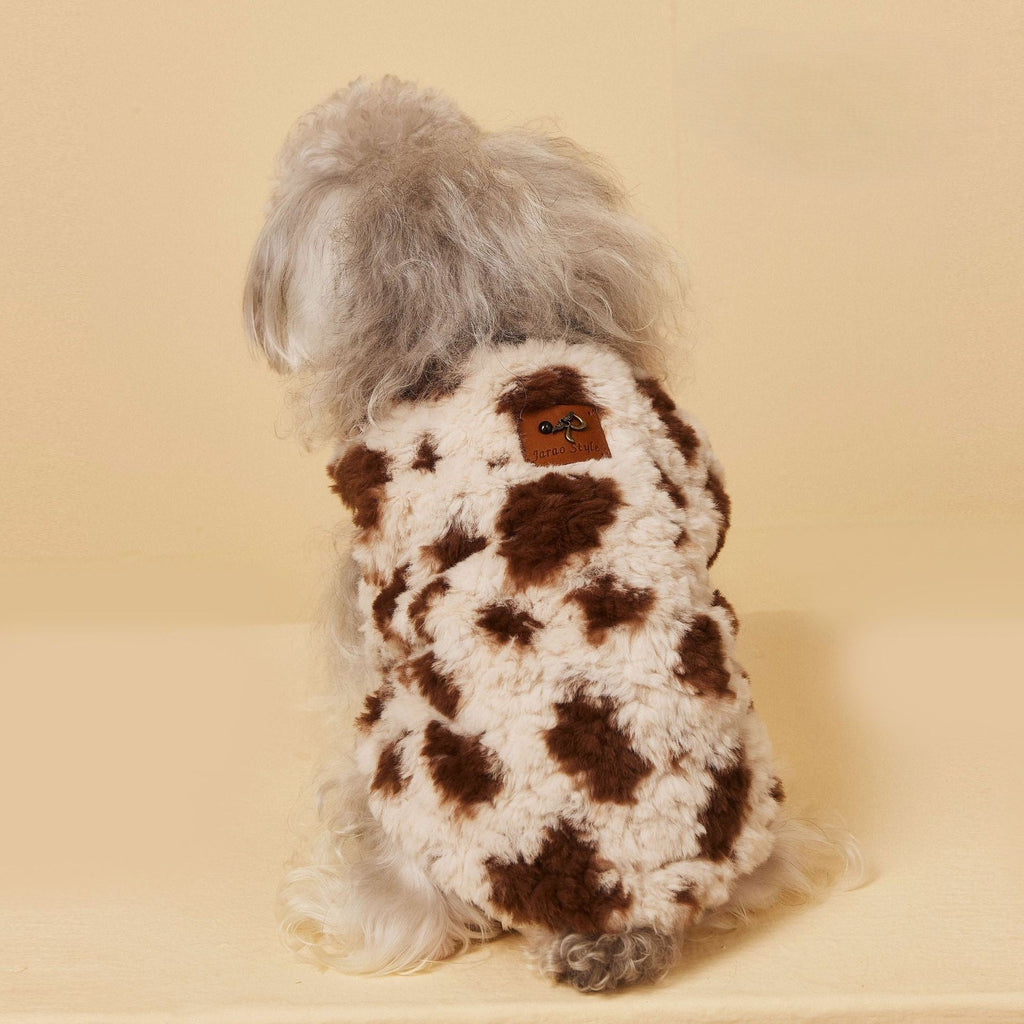Elevated Cow Print Dog Jacket | Western Cozy | S–XXL | Stella & Bone