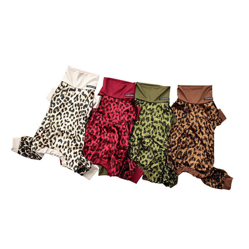 Leopard Print Dog Pajamas | Soft & Stretchy Sleepwear | Stella & Bone - Stella & Bone