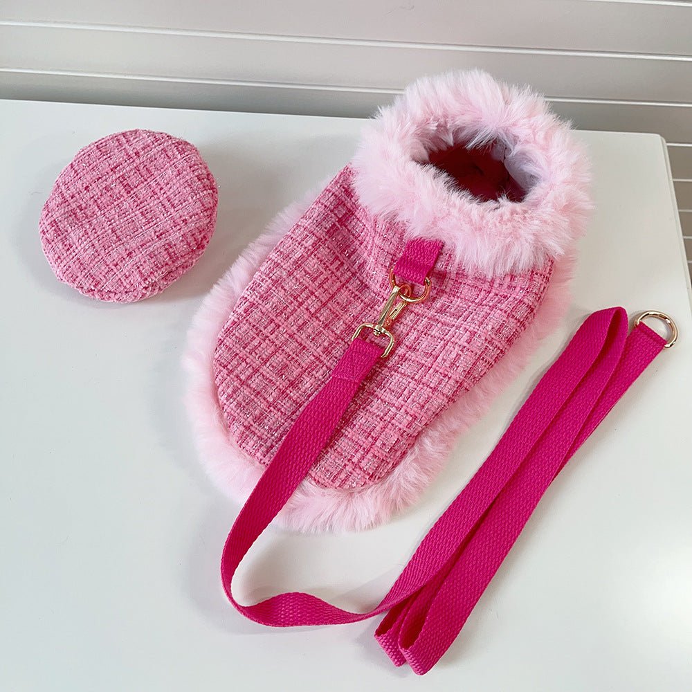 Chanel-Inspired Tweed Dog Cape Set | Luxury Dog Set | Stella & Bone - Stella & Bone