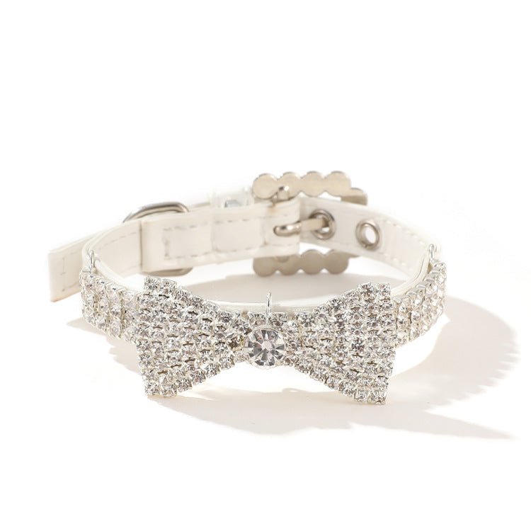 Crystal Bow Glam Collar | Luxury Dog & Cat Accessories | Stella & Bone - Stella & Bone