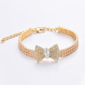 Gold Crystal Bow Pet Necklace | Glamorous & Chic | Stella & Bone - Stella & Bone