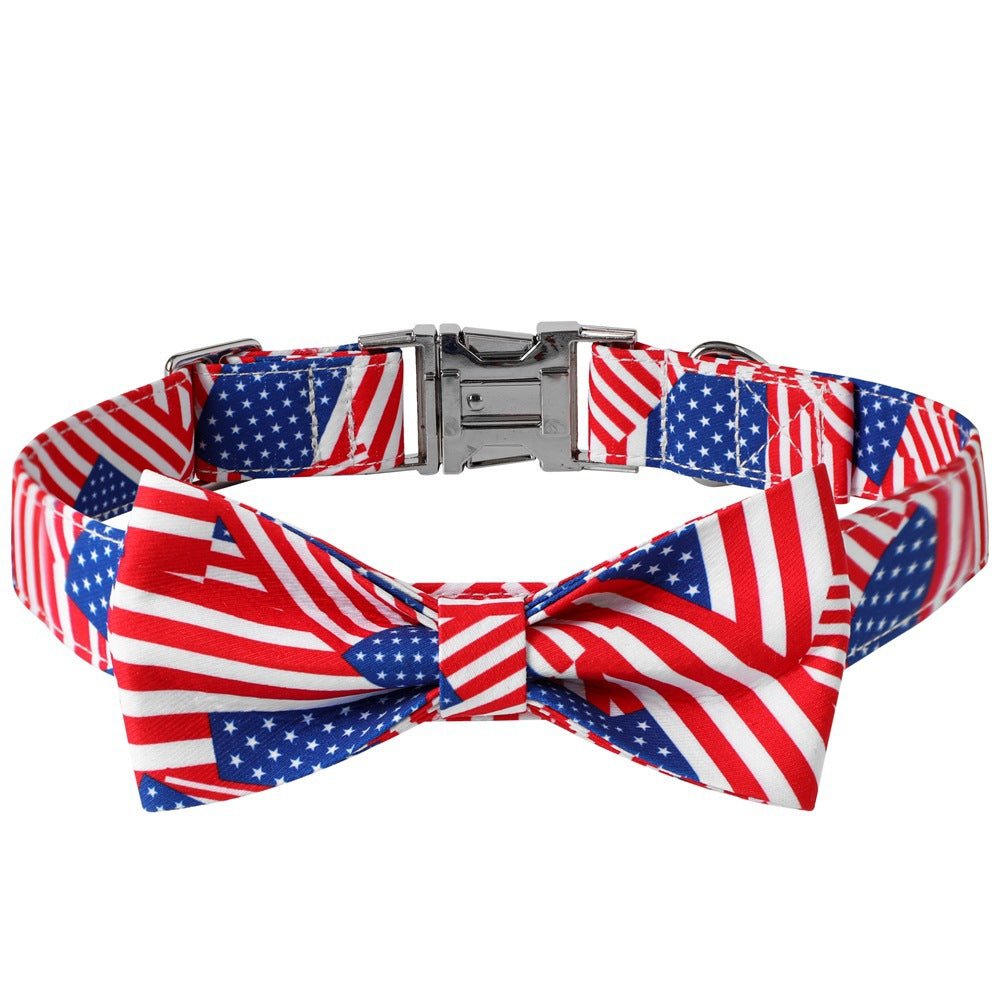 Patriotic Flag Collar Bow Tie & Leash Set | Dogs | Stella & Bone - Stella & Bone