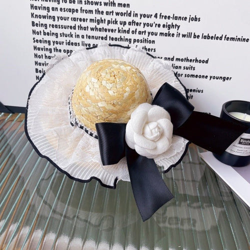 Chanel-Inspired Dog Straw Hat | Designer Dog Hat | Stella & Bone - Stella & Bone