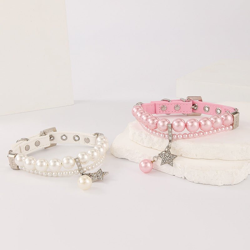 Luxury Pearl Pet Collar Leash Set | Elegant & Lightweight | Dogs & Cats | Stella & Bone - Stella & Bone