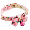 Handmade Strawberry Dog Collar & Leash Set | Real Calfskin | Stella & Bone - Stella & Bone