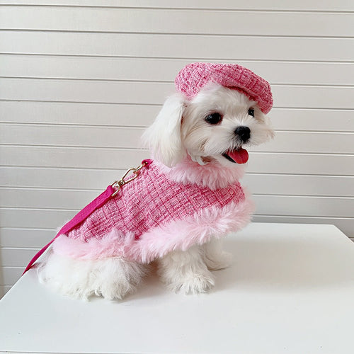 Chanel-Inspired Tweed Dog Cape Set | Luxury Dog Set | Stella & Bone - Stella & Bone