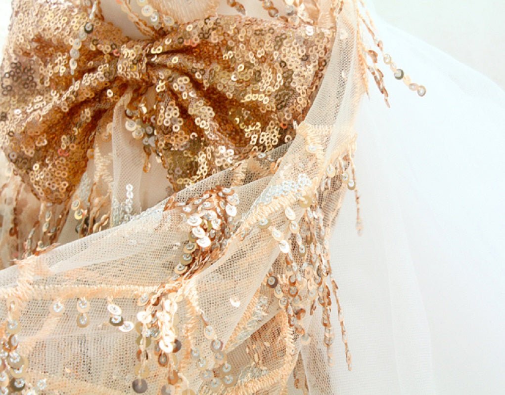 Gold Sequin Couture Evening Gown | Luxury Dog Clothing | Stella & Bone - Stella & Bone