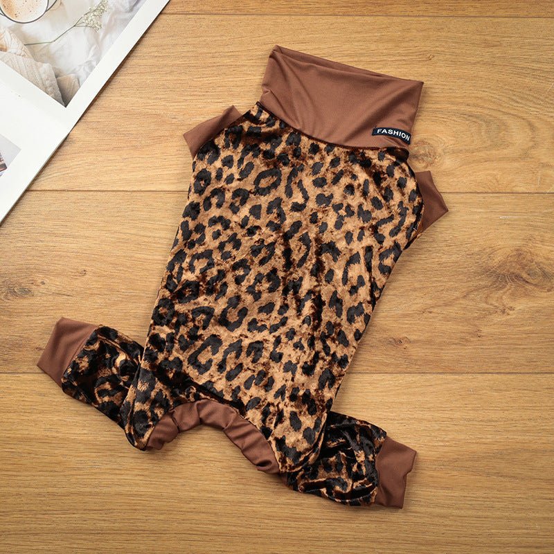 Leopard Print Dog Pajamas | Soft & Stretchy Sleepwear | Stella & Bone - Stella & Bone