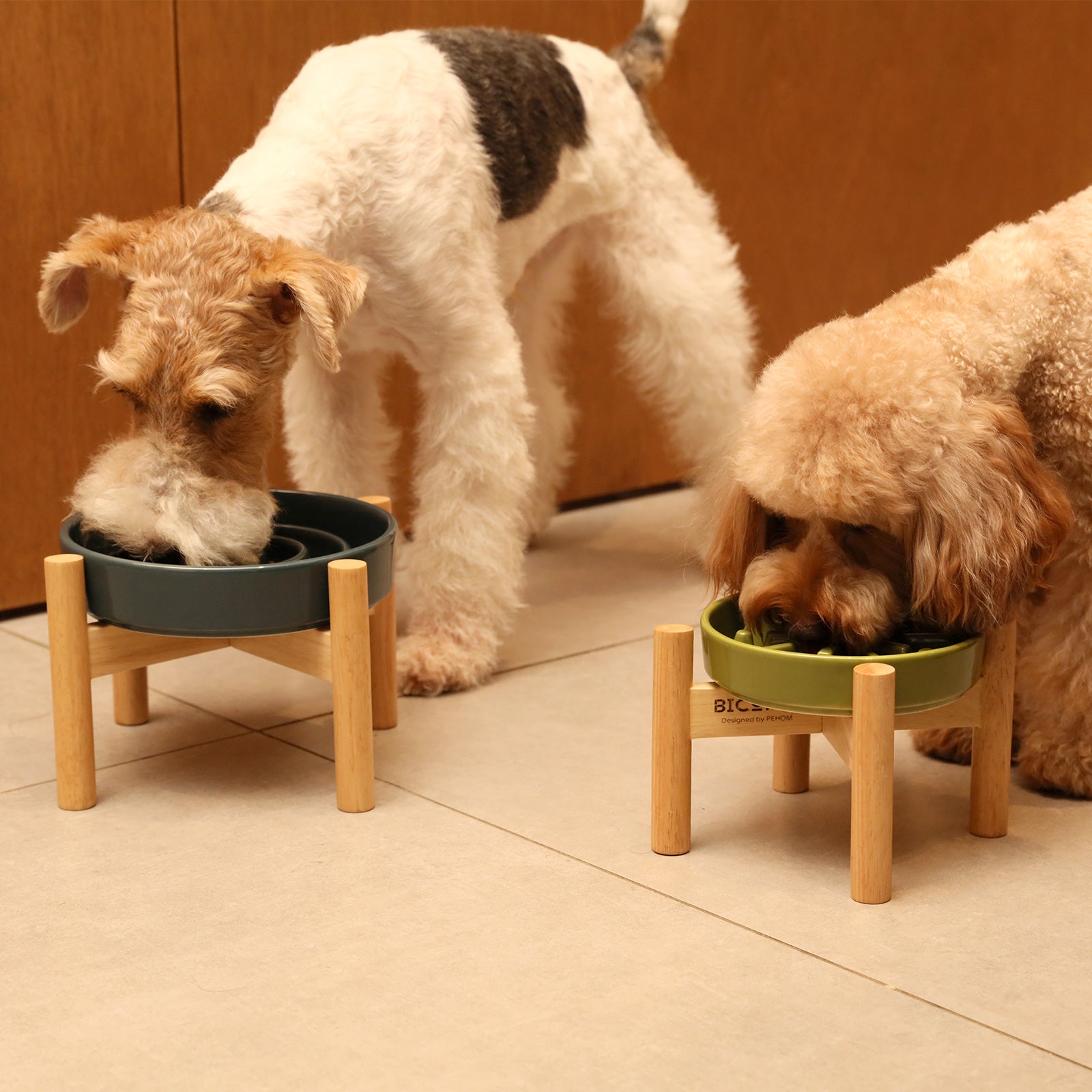Ripple Ceramic Slow Feeder Bowl | Pink | Beige | Orange | Stella & Bone - Stella & Bone