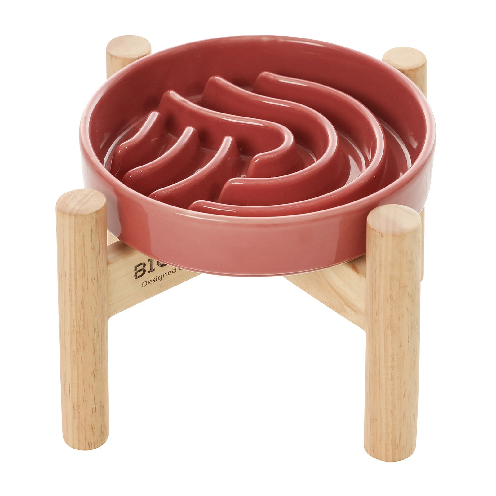 Ripple Ceramic Slow Feeder Bowl | Pink | Beige | Orange | Stella & Bone - Stella & Bone