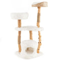 Sanctuary Cat Tower | Cattail Basket & Plush Perch | Indoor Cats | Stella & Bone