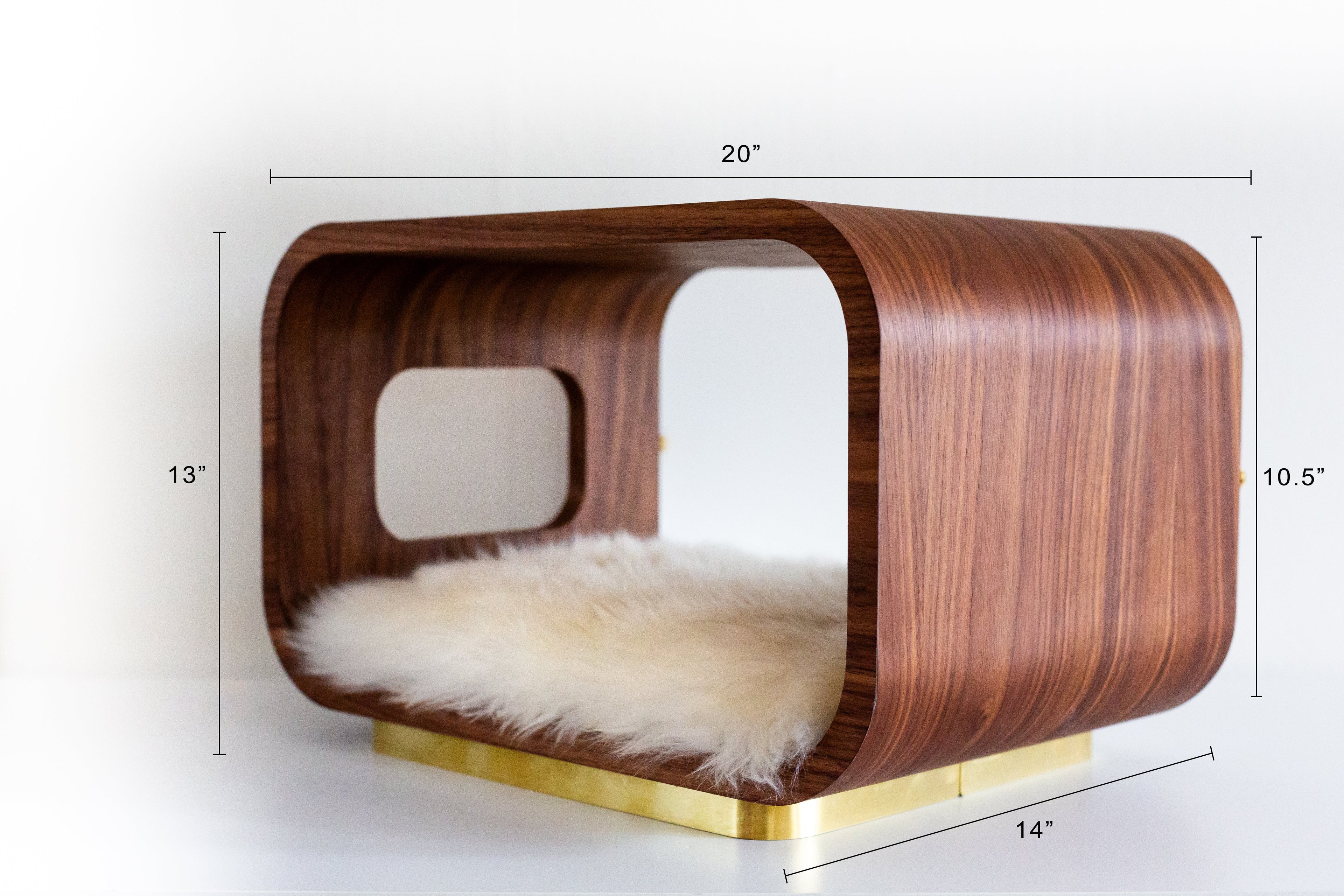 The Artisan Sculpt Bed | Walnut & Gold Design | Stella & Bone