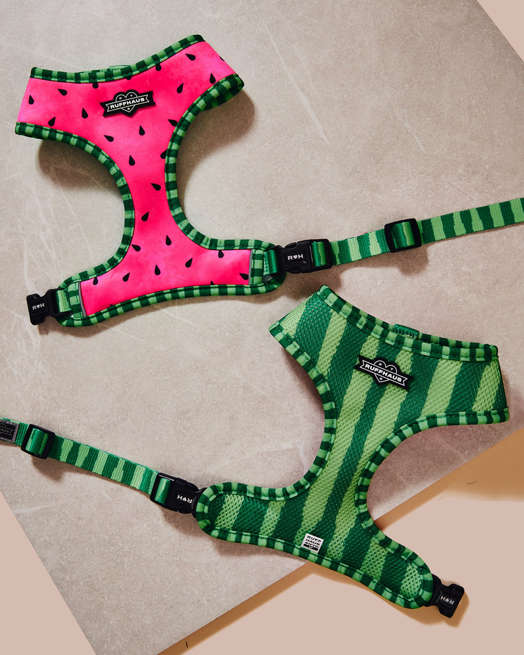 What-A-Melon Reversible Harness | Two - Print Watermelon Dog Harness | Stella & Bone - Stella & Bone