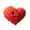 Heart Sculpture Dog Chew Toy | Red | Stella & Bone