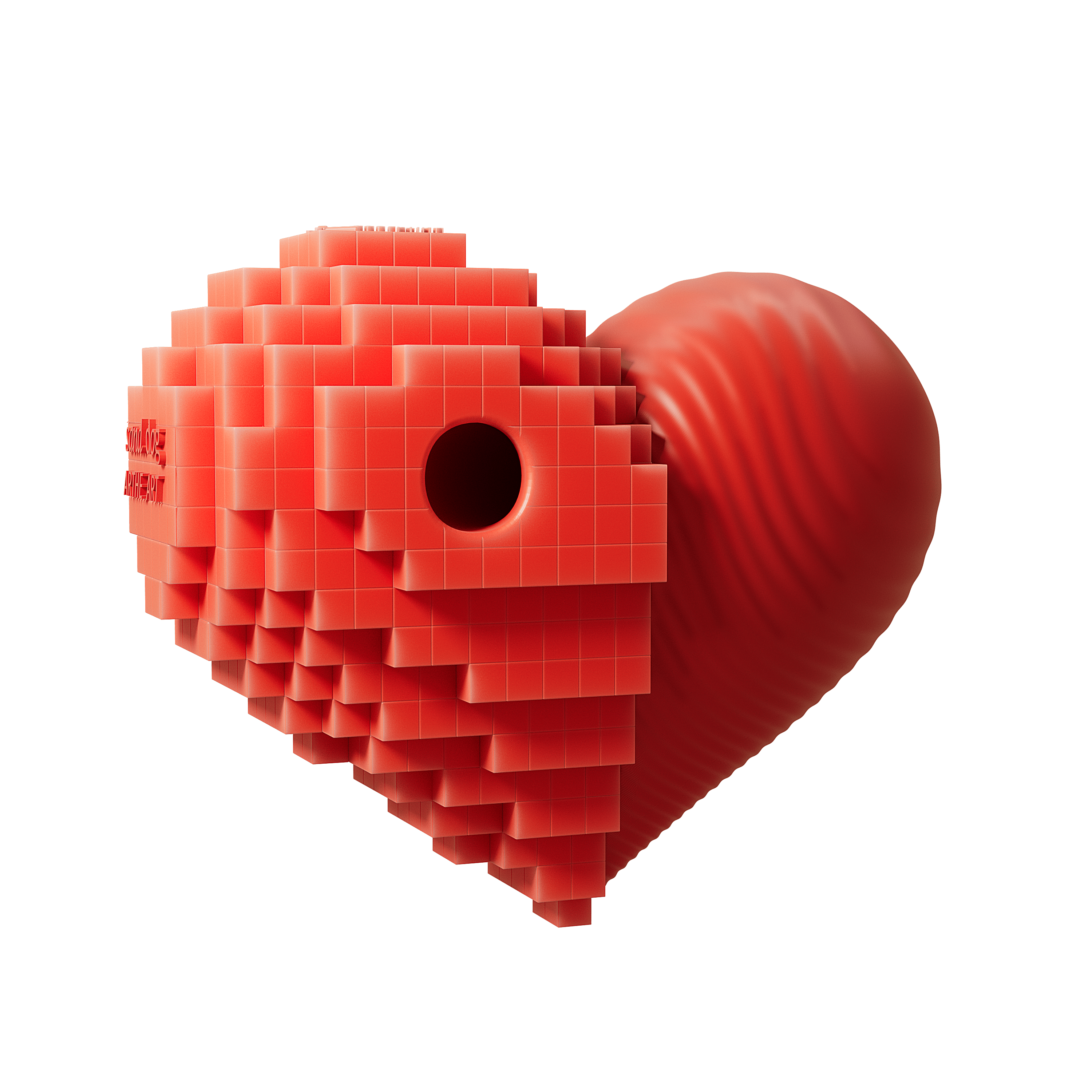 Heart Sculpture Dog Chew Toy | Red | Stella & Bone