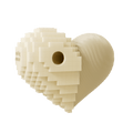 Heart Sculpture Dog Chew Toy | Cream | Stella & Bone