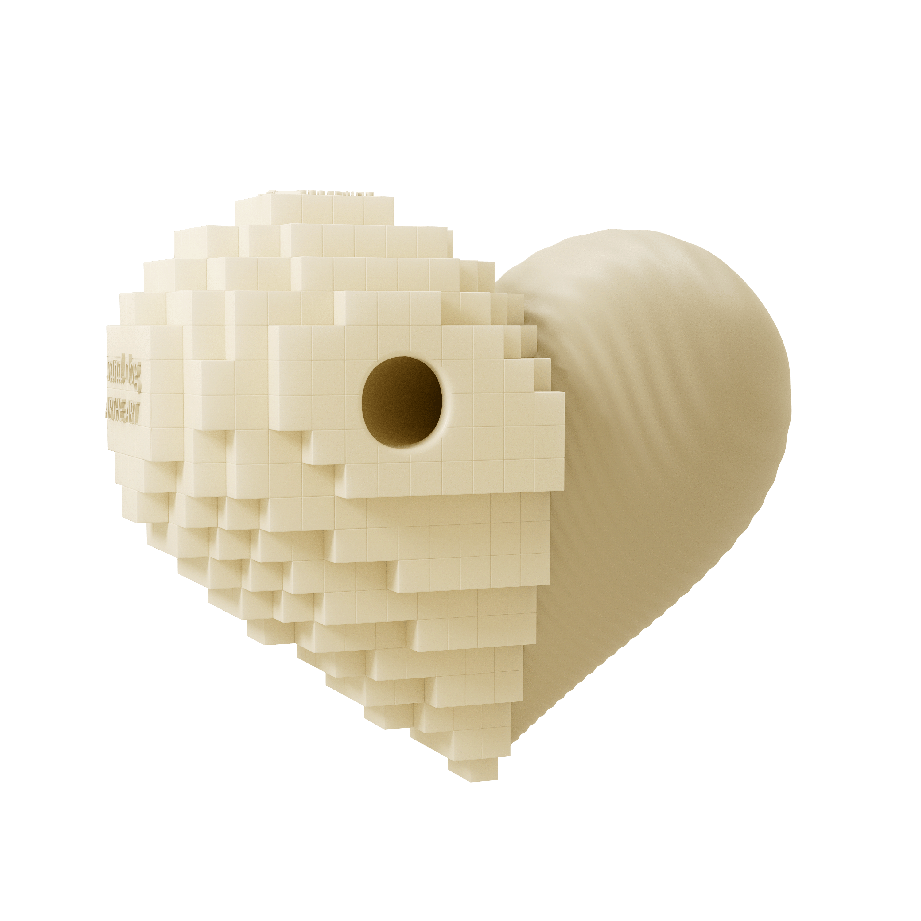 Heart Sculpture Dog Chew Toy | Cream | Stella & Bone
