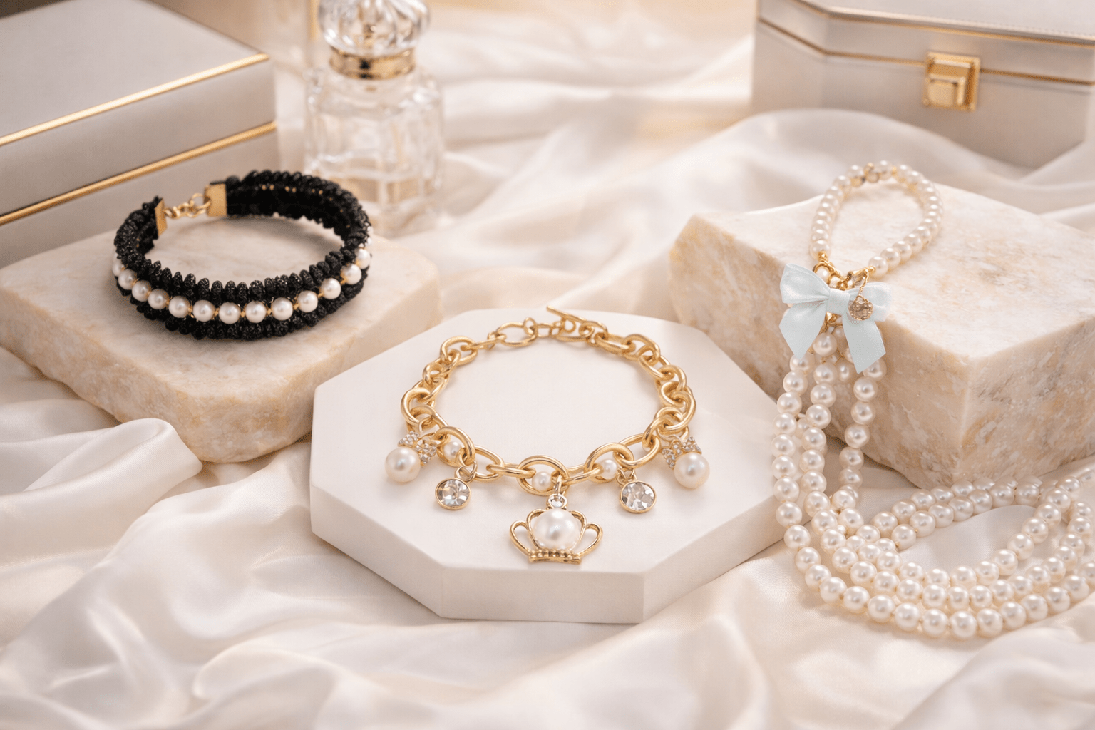 The Everyday Pearls Edit | Luxury Dog Accessories Set | Stella & Bone - Stella & Bone