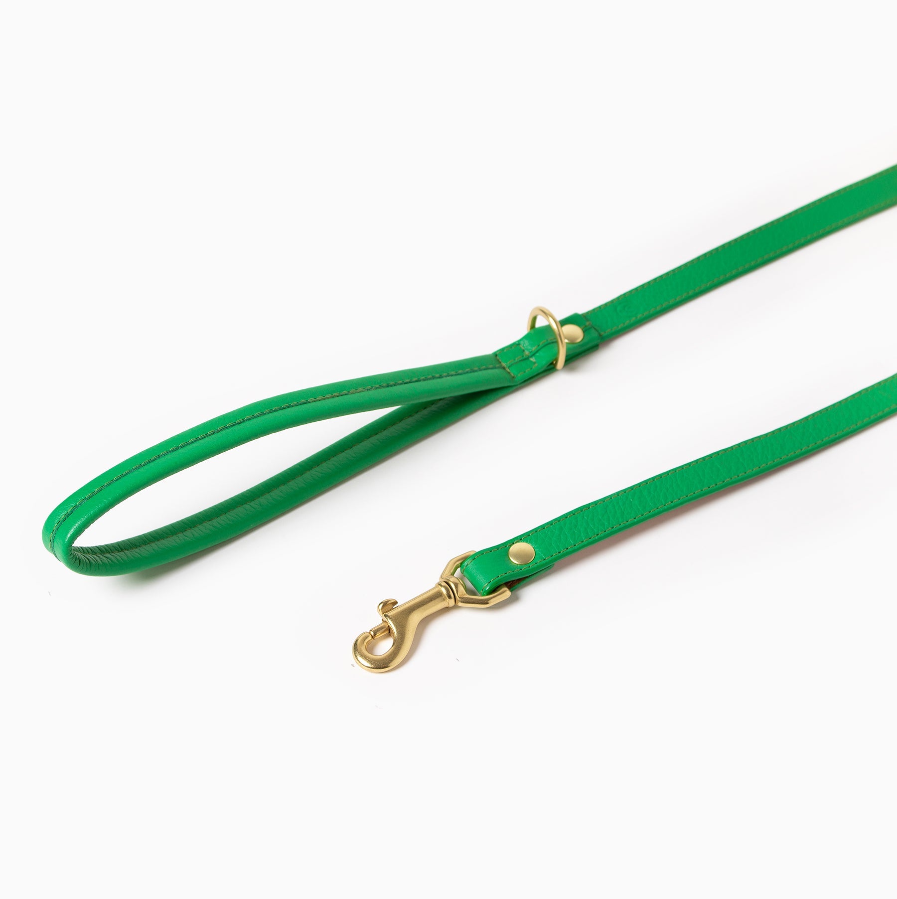 Spring Leash | Handcrafted Emerald Leather Dog Leash | Stella & Bone - Stella & Bone
