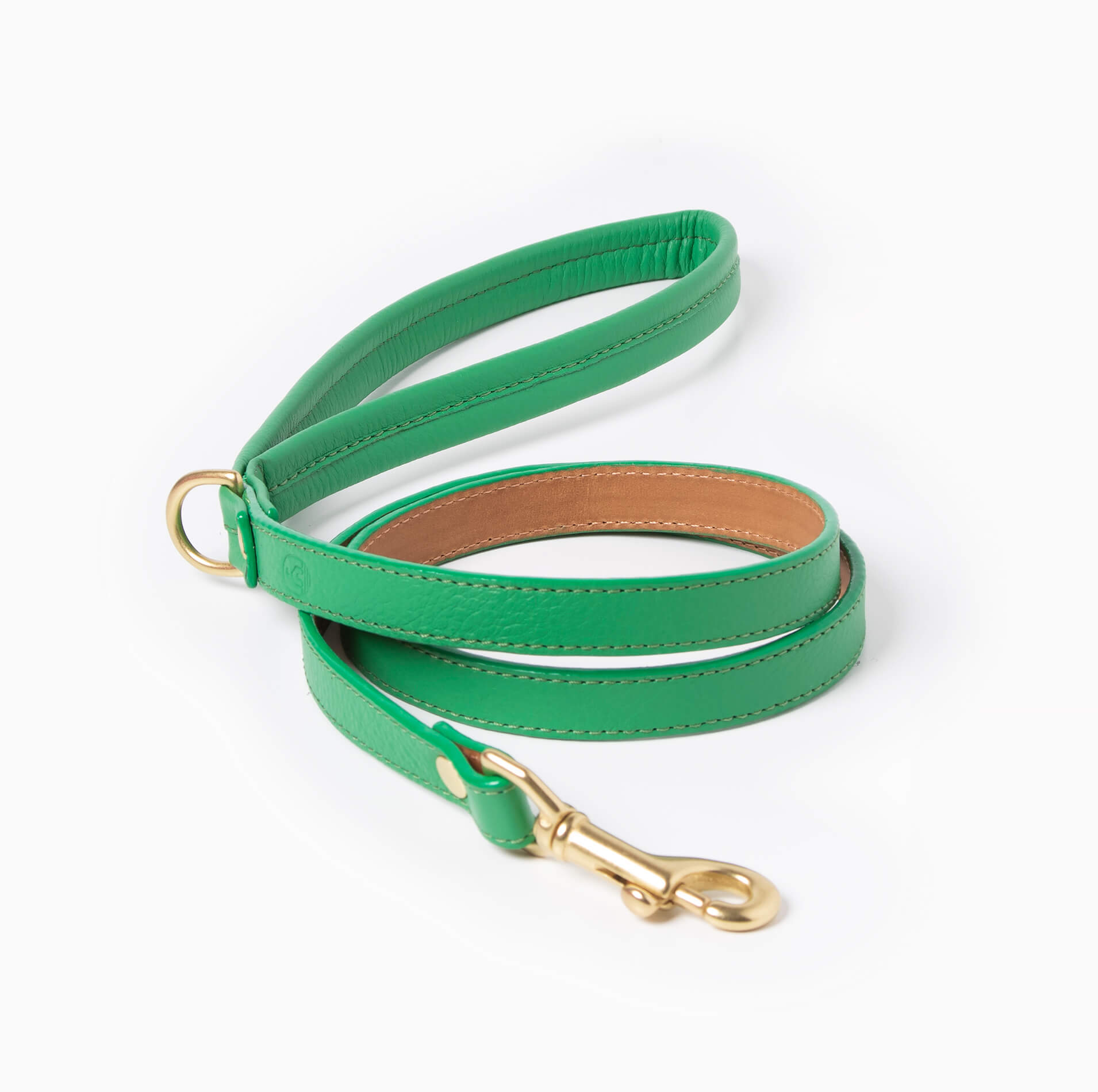 Spring Leash | Handcrafted Emerald Leather Dog Leash | Stella & Bone - Stella & Bone