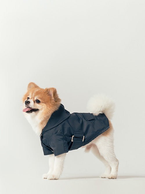 Blue Urban Rain Coat | Water - Repellant Dog Coat | Blue | Stella & Bone
