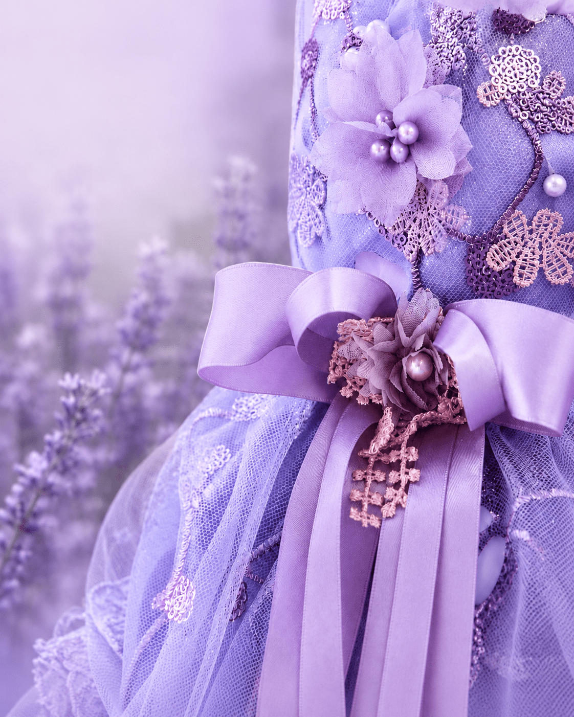 La Lavande | Feather Crystal Couture Dog Gown | Stella & Bone
