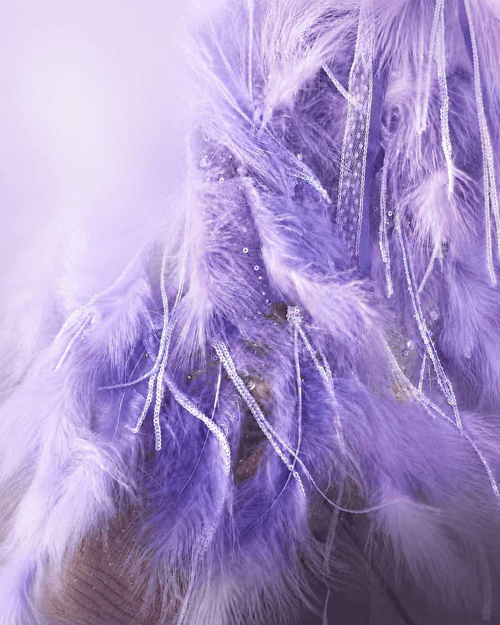 La Lavande | Feather Crystal Couture Dog Gown | Stella & Bone