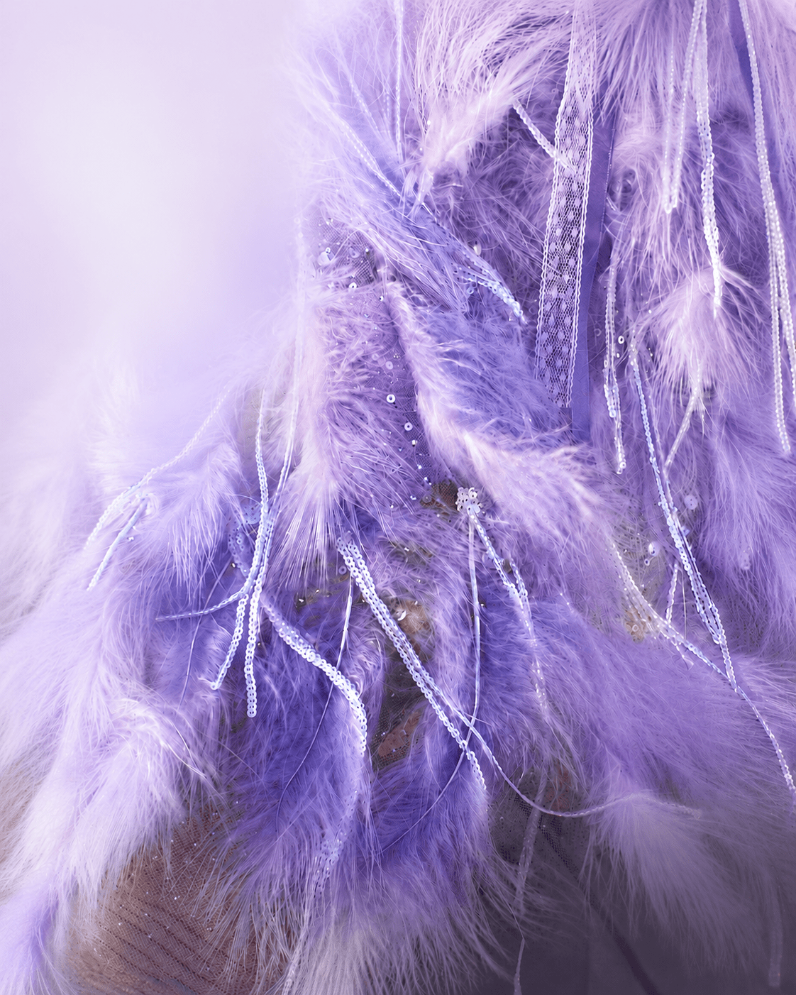 La Lavande | Feather Crystal Couture Dog Gown | Stella & Bone