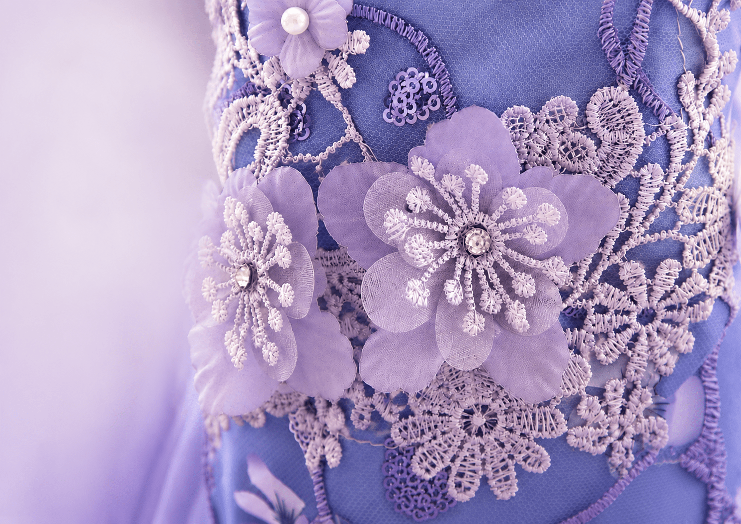La Lavande | Feather Crystal Couture Dog Gown | Stella & Bone