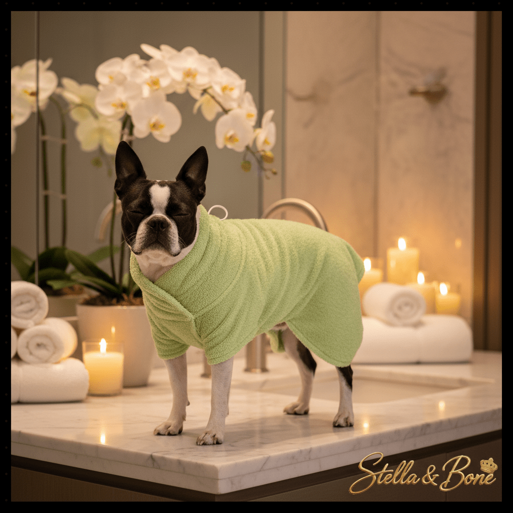 The Bamboo Wrap | Organic Dog Bathrobe | Limited Edition | Stella & Bone