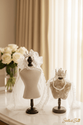 La Mariée | Pearl Crown Bridal Veil Accessory Set | Stella & Bone