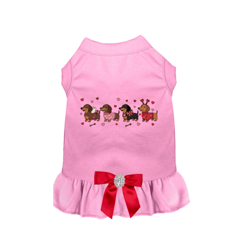 Blush Pink Dachshund Print Dog Dress | Blush Pink | Stella & Bone