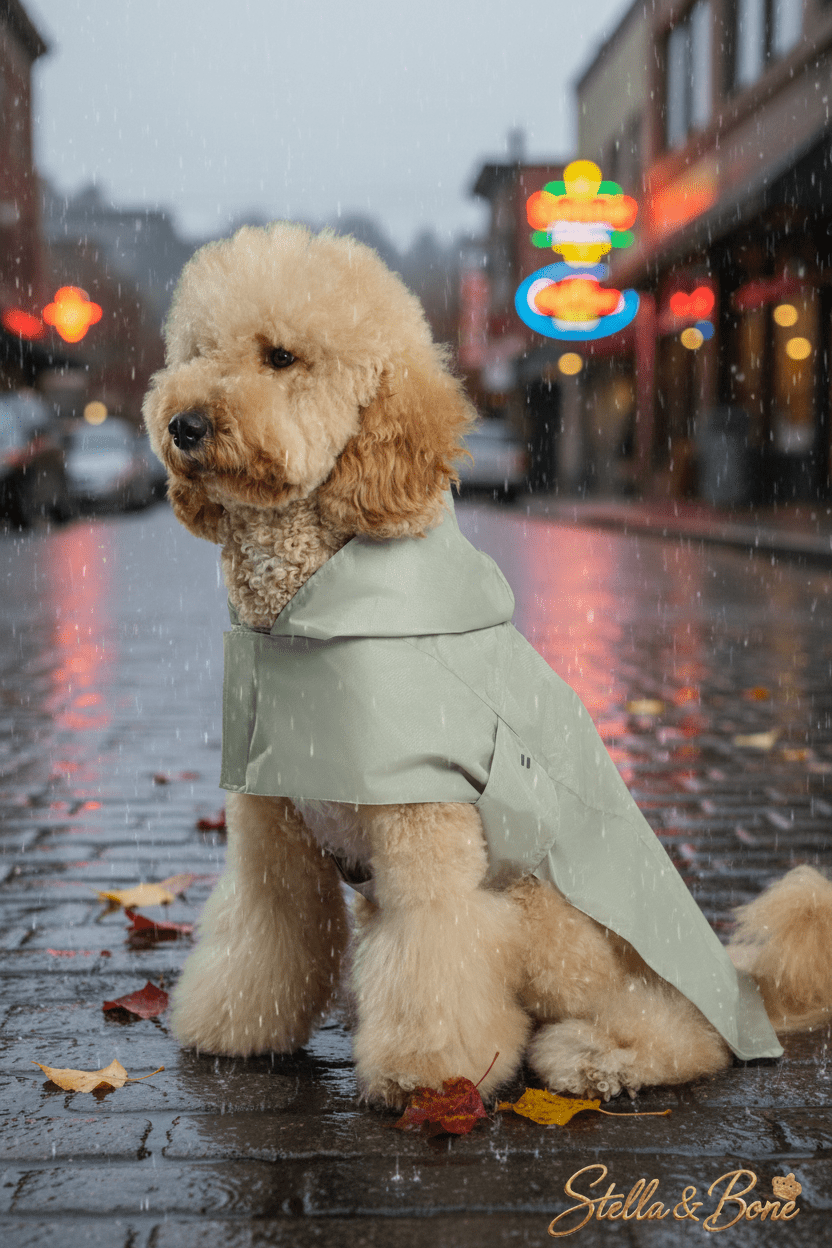 Minimalist Rain Jacket for Dogs & Cats | Beige | Stella & Bone
