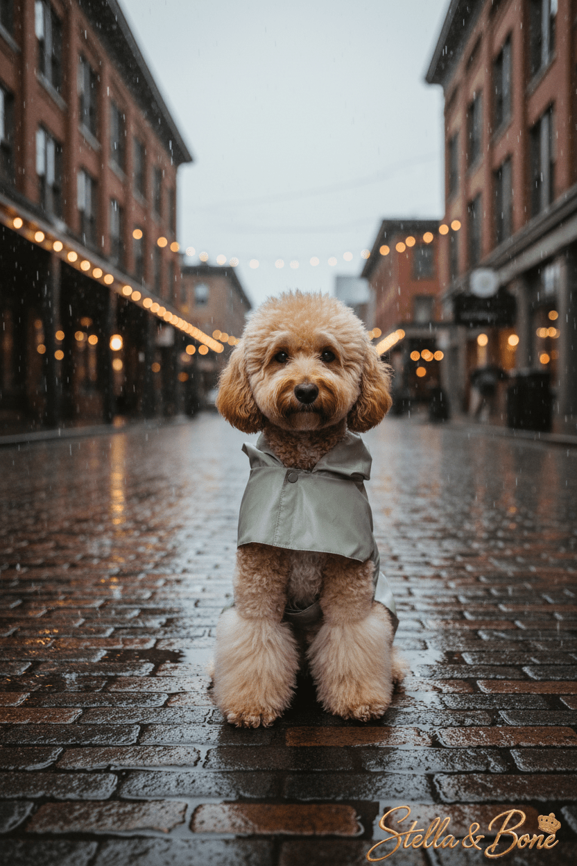 Minimalist Rain Jacket for Dogs & Cats | Beige | Stella & Bone