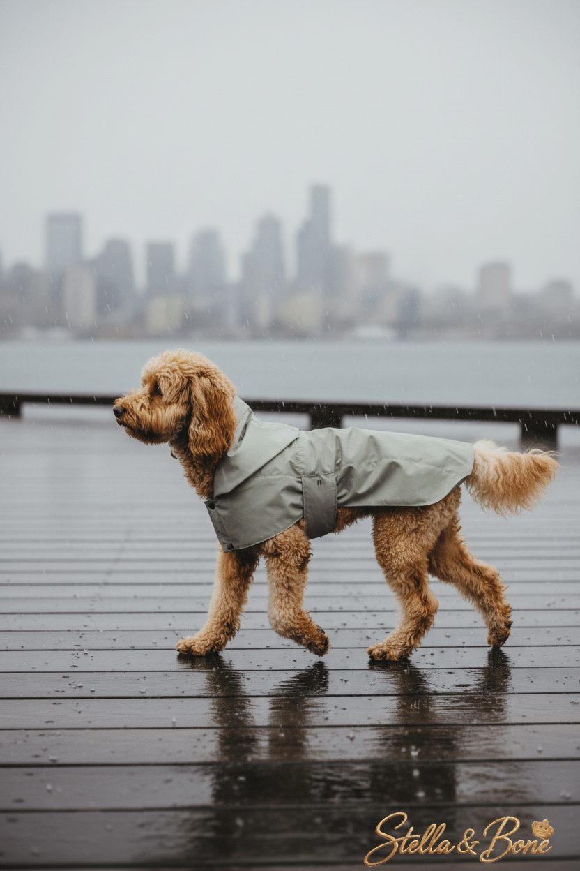 Minimalist Rain Jacket for Dogs & Cats | Beige | Stella & Bone