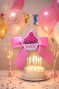 Pink Cupcake Sequin Hair Clip | Pet Celebration | Stella & Bone