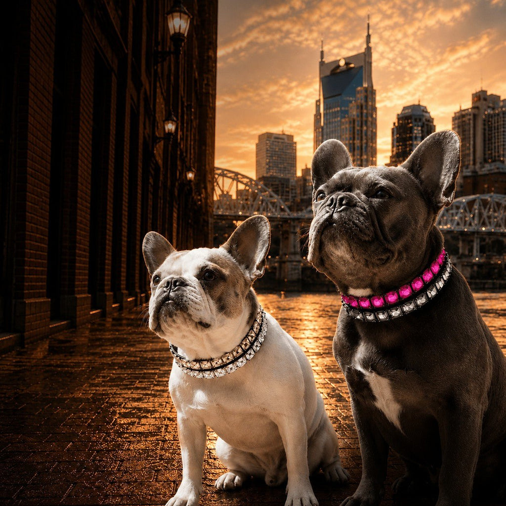 Sequin Row | Rhinestone Luxury Dog Collar | Stella & Bone