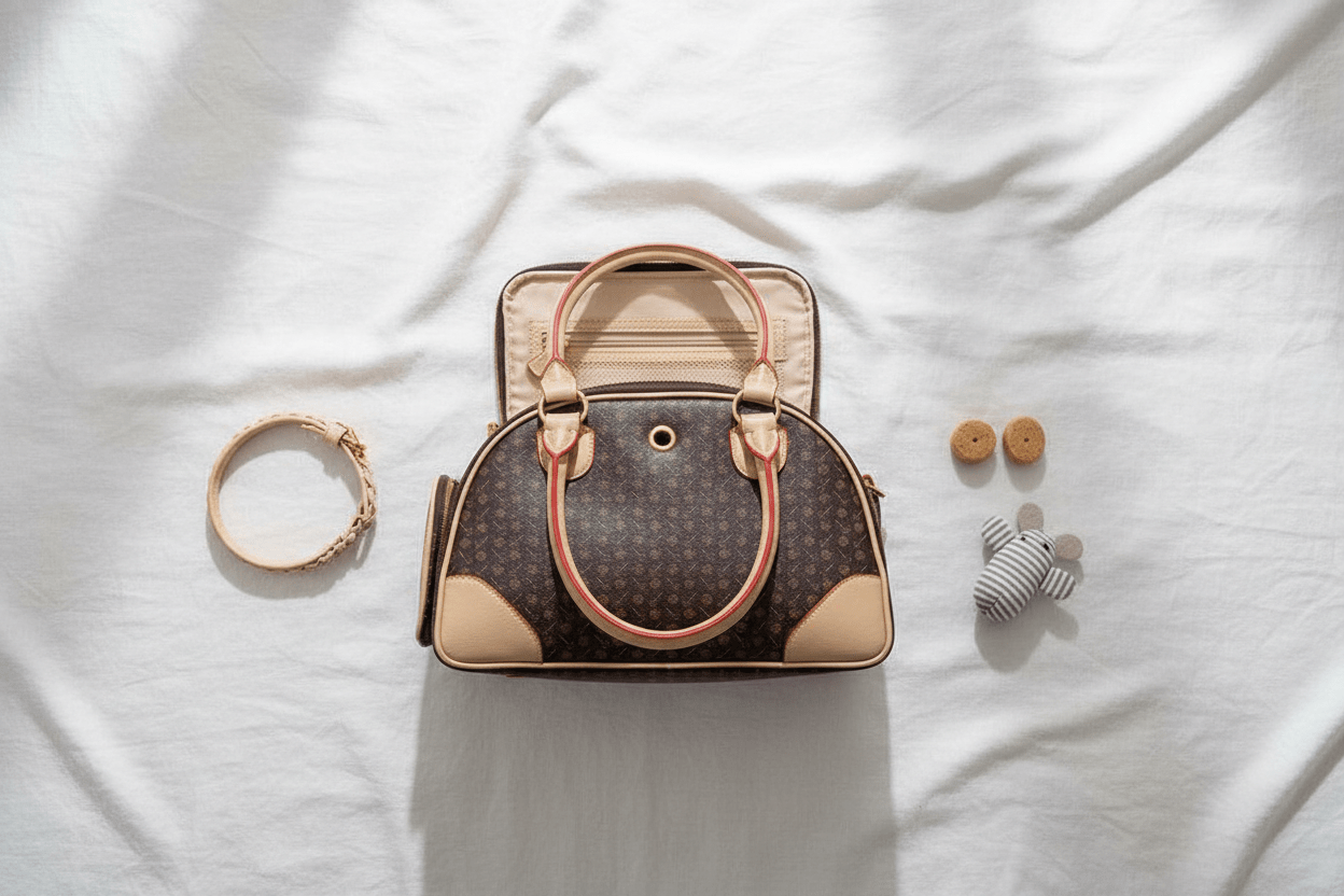 Luxury Leather Pet Travel Tote | Dogs & Cats | Stella & Bone - Stella & Bone