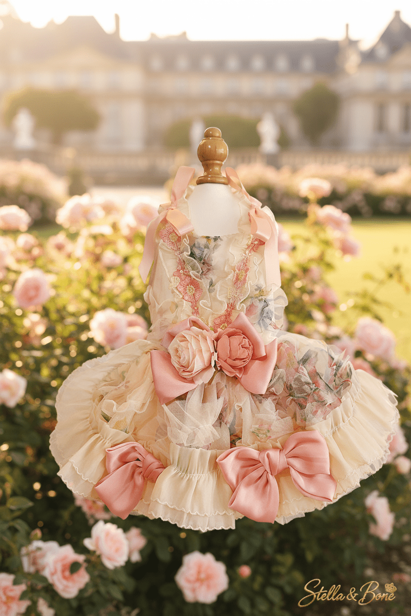 La Jardinière | Blush Floral Couture Gown | Dogs | Stella & Bone