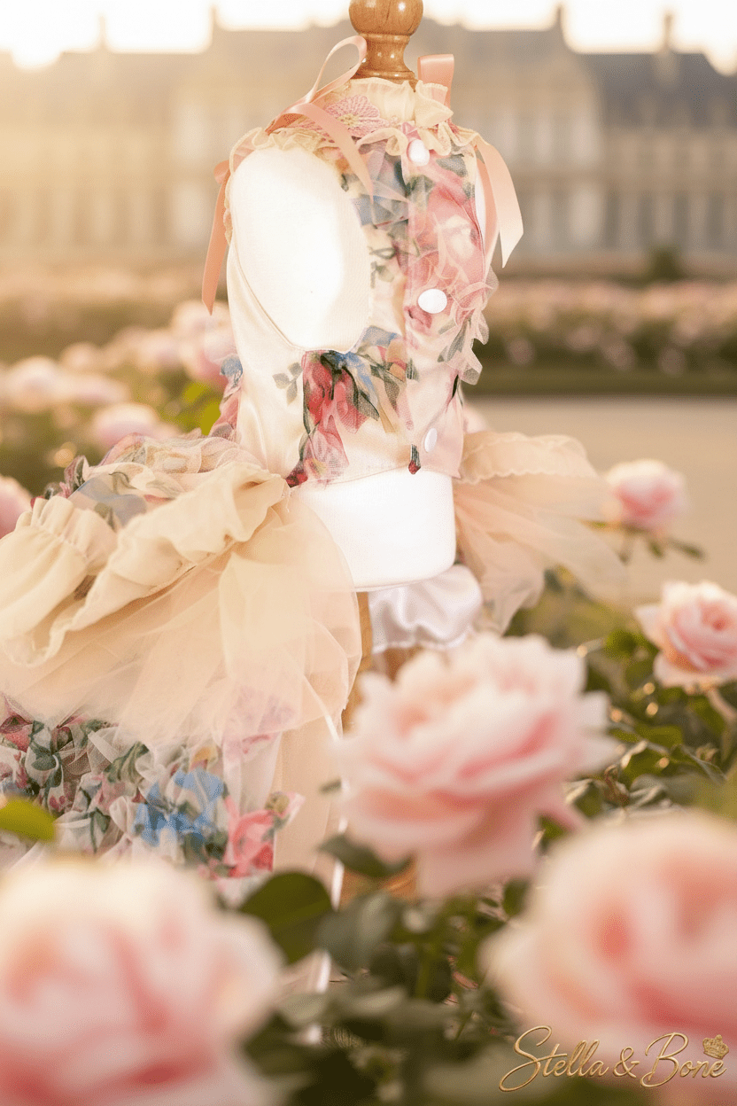 La Jardinière | Blush Floral Couture Gown | Dogs | Stella & Bone